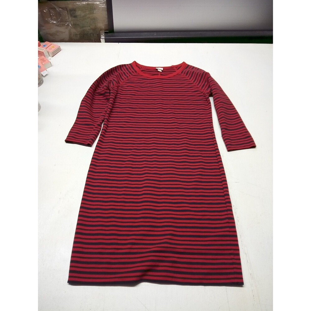 Dress T-Shirt Dress Long Sleeve Merona Women's Size Small Red Blue Stripe